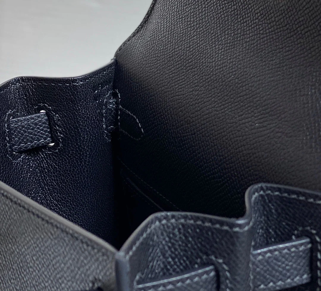 KELLY MINI 20 BAG IN BLACK CALFSKIN WITH GOLD HARDWARE