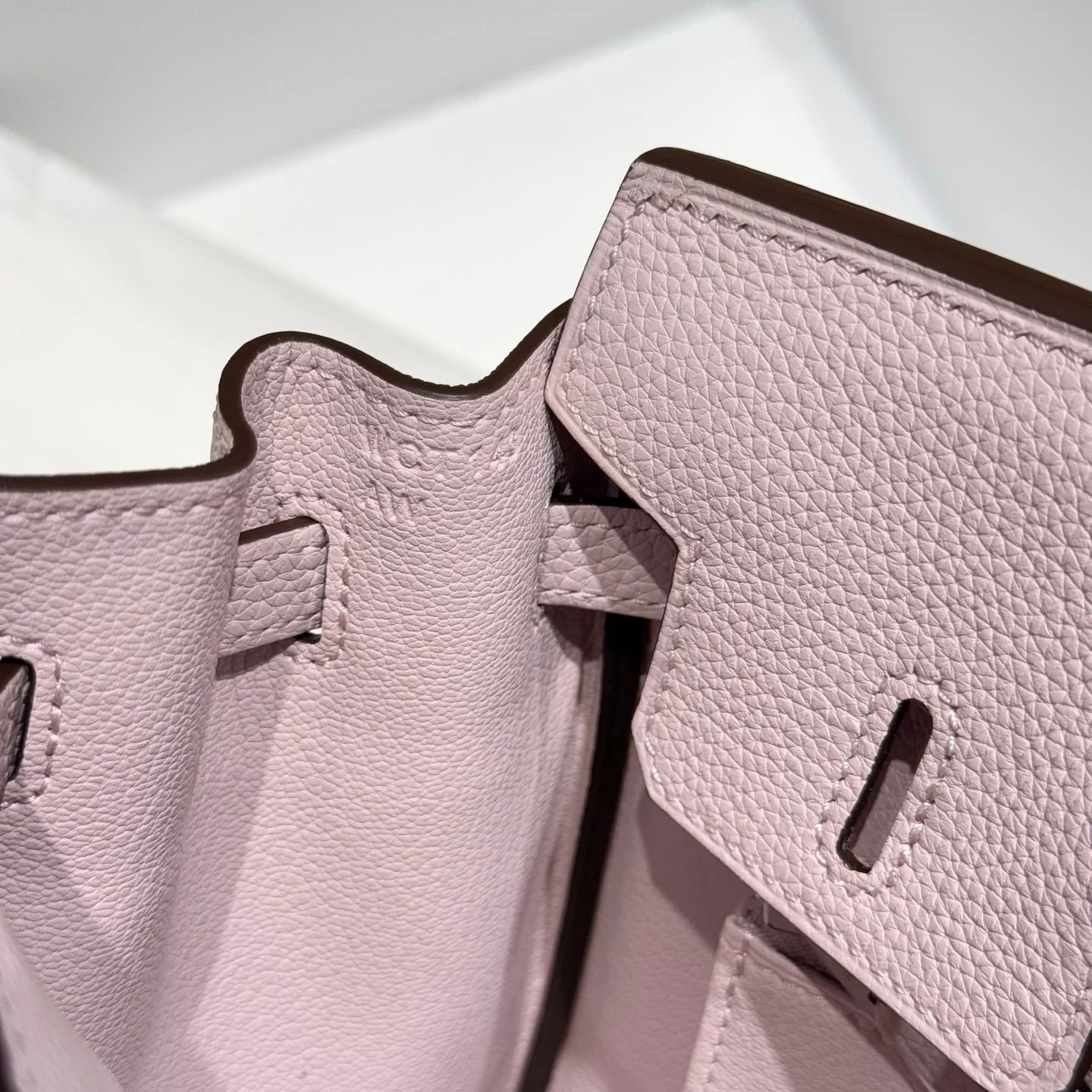HERMES 25S MEDIUM BIRKIN 25 IN PINK BABY CALFSKIN SILVER HARDWARE