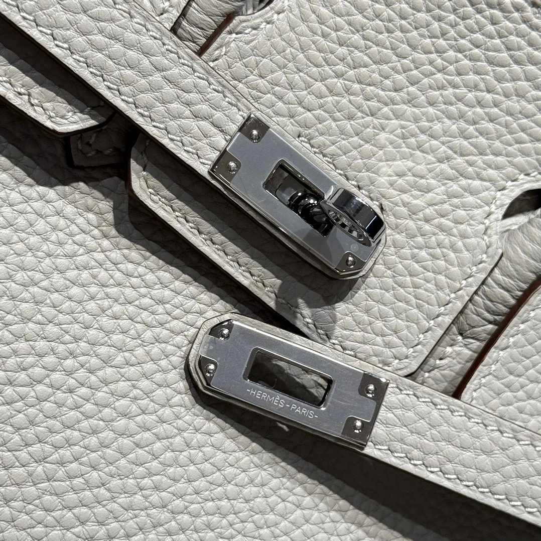 HM BIRKIN 25CM IN CREAM TOGO LEATHER SILVER HARDWARE