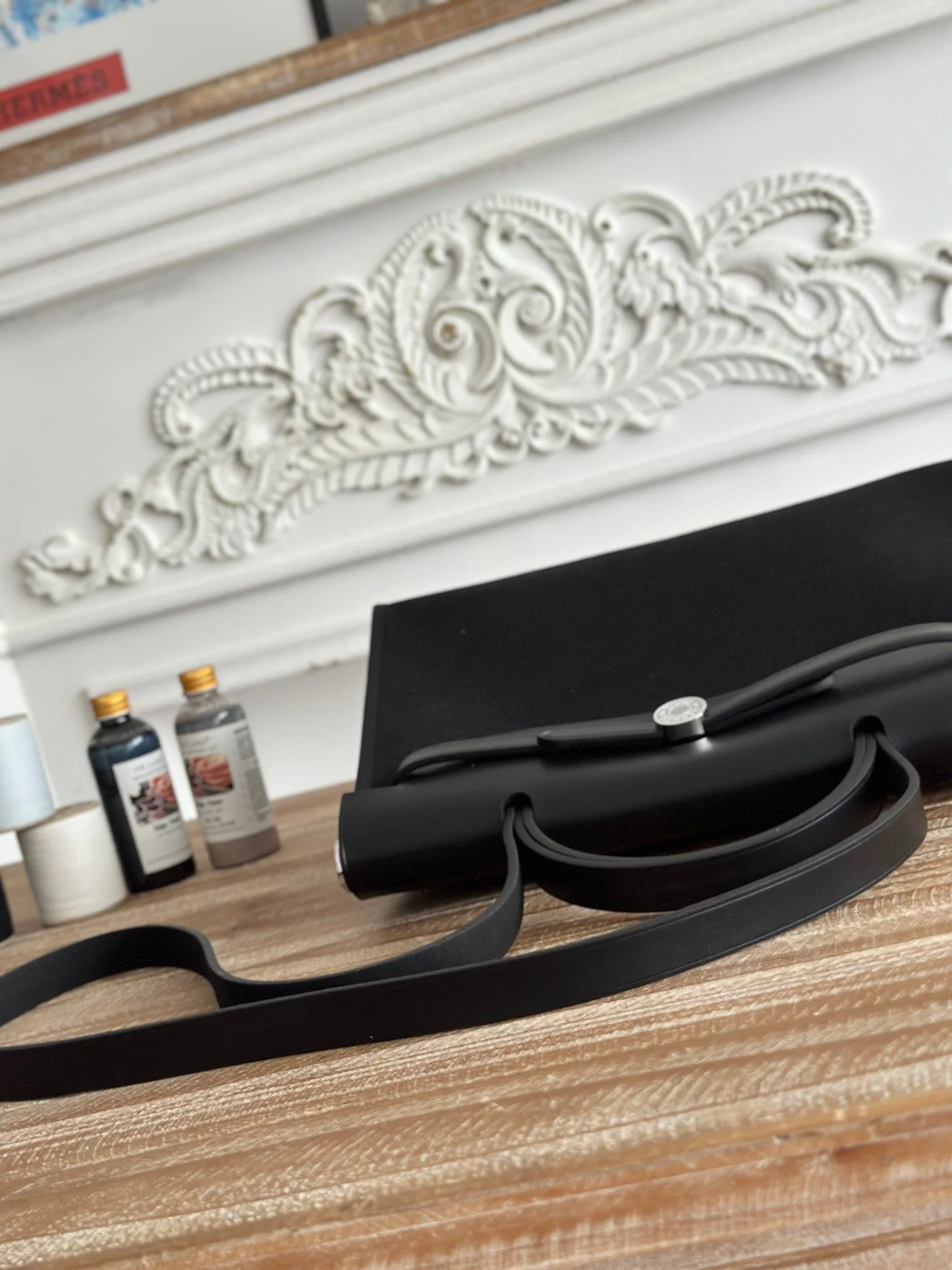 ZIP CABINE 31 BAG IN BLACK CANVAS AND CALFSKIN