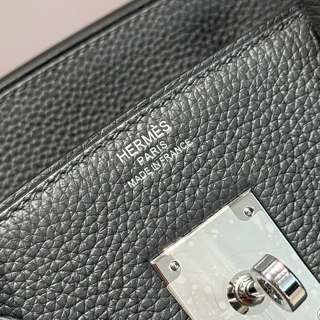 HM BIRKIN 30CM GREY TOGO SILVER HARDWARE