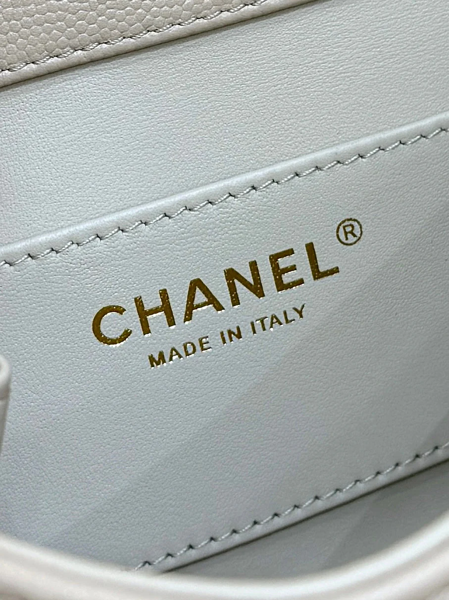 CHANEL 25S COCO CRUSH HANDLE 18 IN NUDE CALFSKIN GOLD HARDWARE