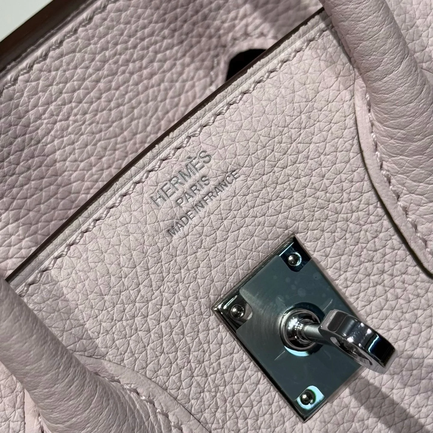 HERMES 25S MEDIUM BIRKIN 25 IN PINK BABY CALFSKIN SILVER HARDWARE