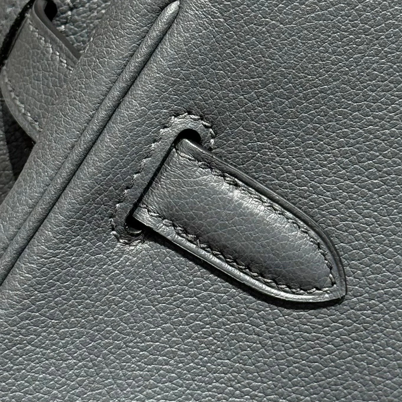 HERMES 25S SHOULDER BIRKIN 29 IN HAZE GRAY CALFSKIN SILVER HARDWARE