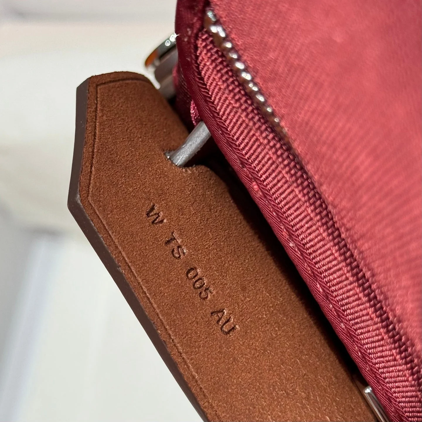 HERMES 25S MINI HERBAG 20 IN PLUM RED CANVAS SILVER HARDWARE