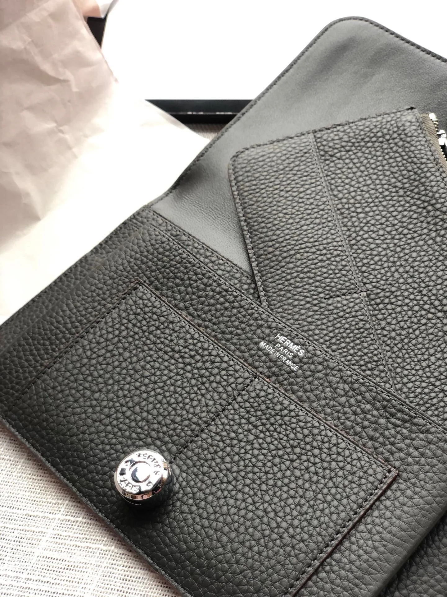 HM Dogon Wallet 20 Dark Brown Togo Shw