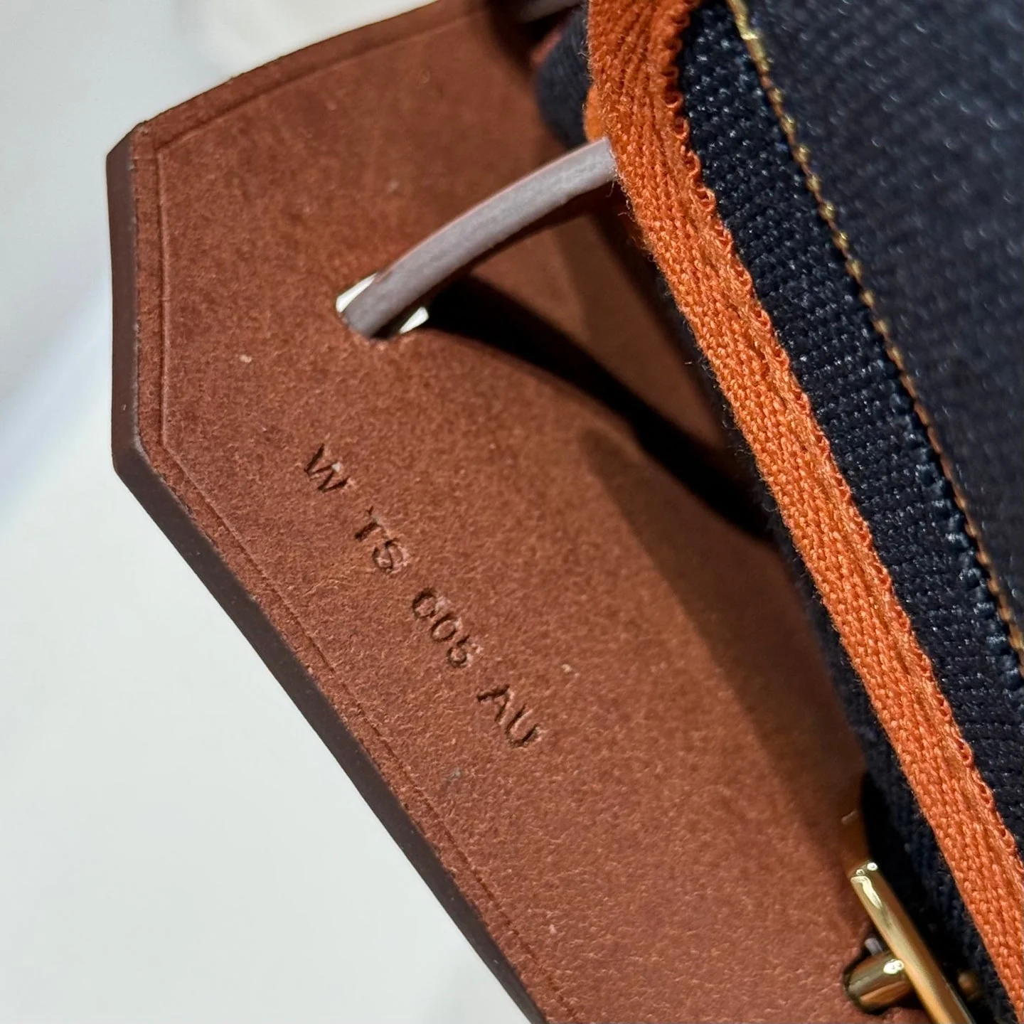 HERMES 25S MINI HERBAG 20 IN NAVY BLUE CANVAS GOLD HARDWARE