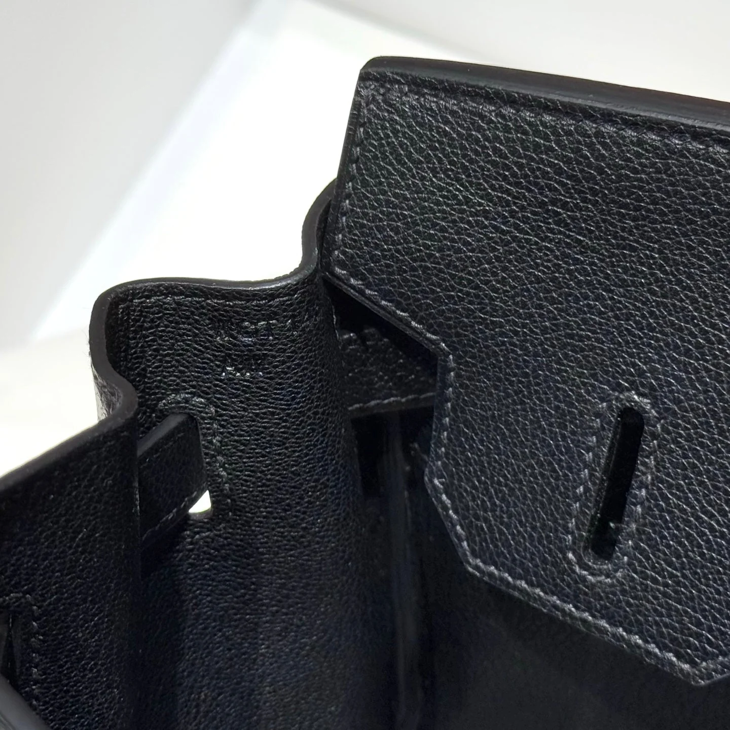 HERMES 25S SHOULDER BIRKIN 29 IN BLACK CALFSKIN SILVER HARDWARE