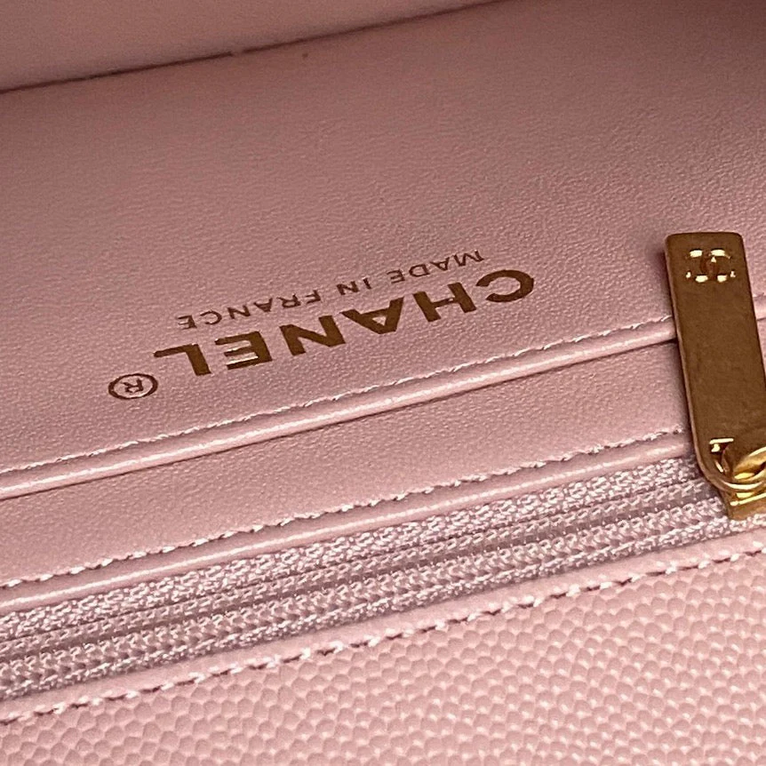 CHANEL 25S FLAP BAG 19 IN PINK CALFSKIN GOLD HARDWARE