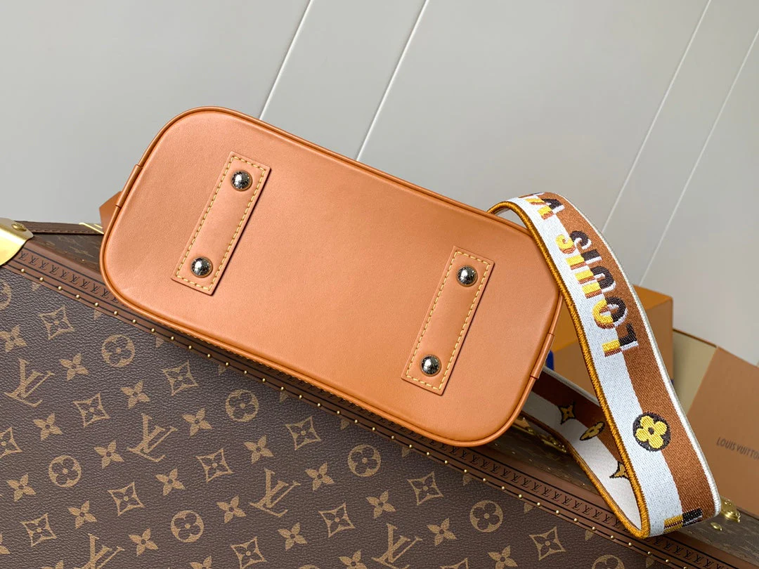 ALMA BB BAG 23 IN BRONZE BROWN GRAIN EPI COWHIDE