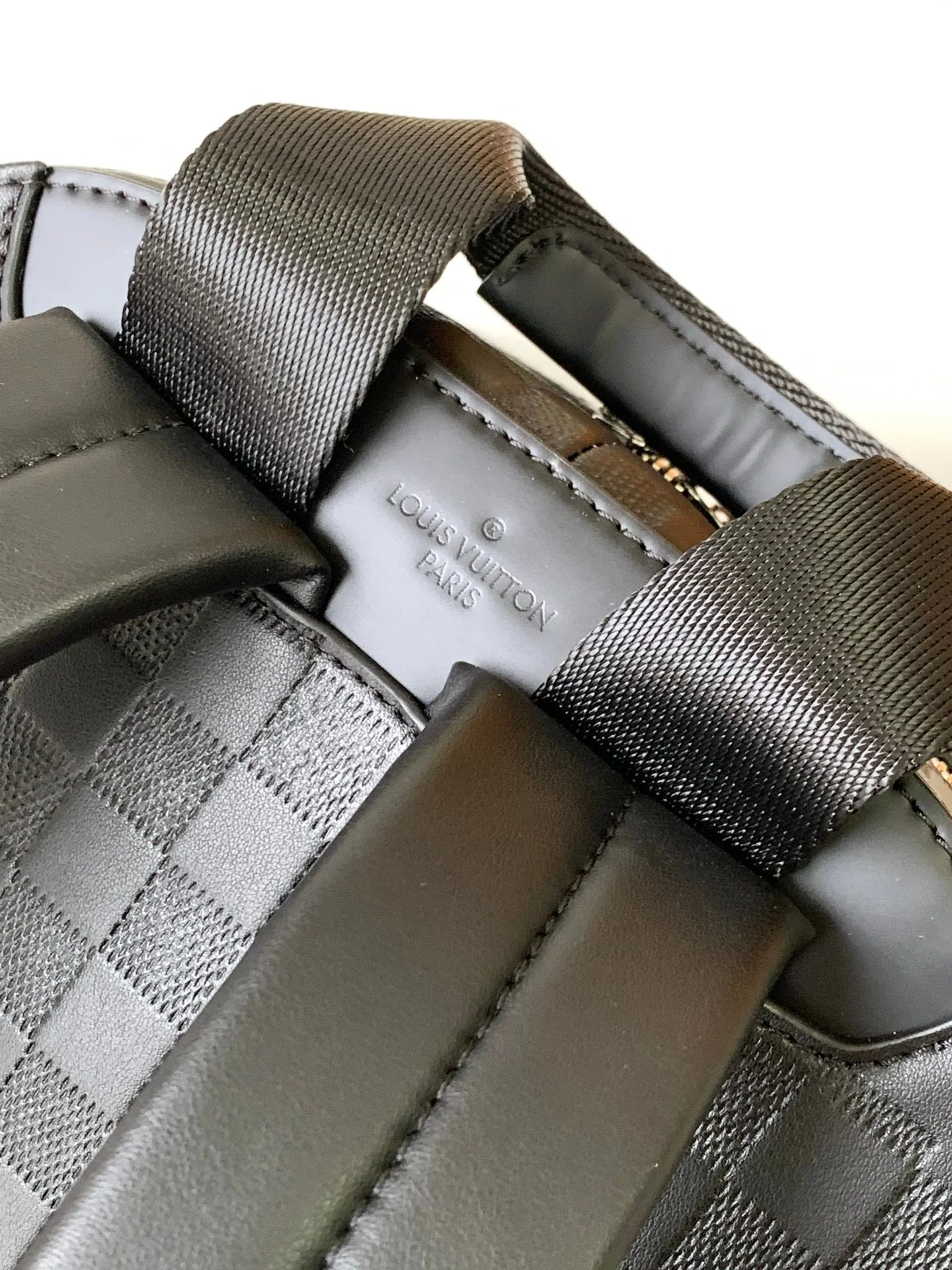 DAMIER CAMPUS BACKPACK 39 IN BLACK CALFSKIN AND CANVAS