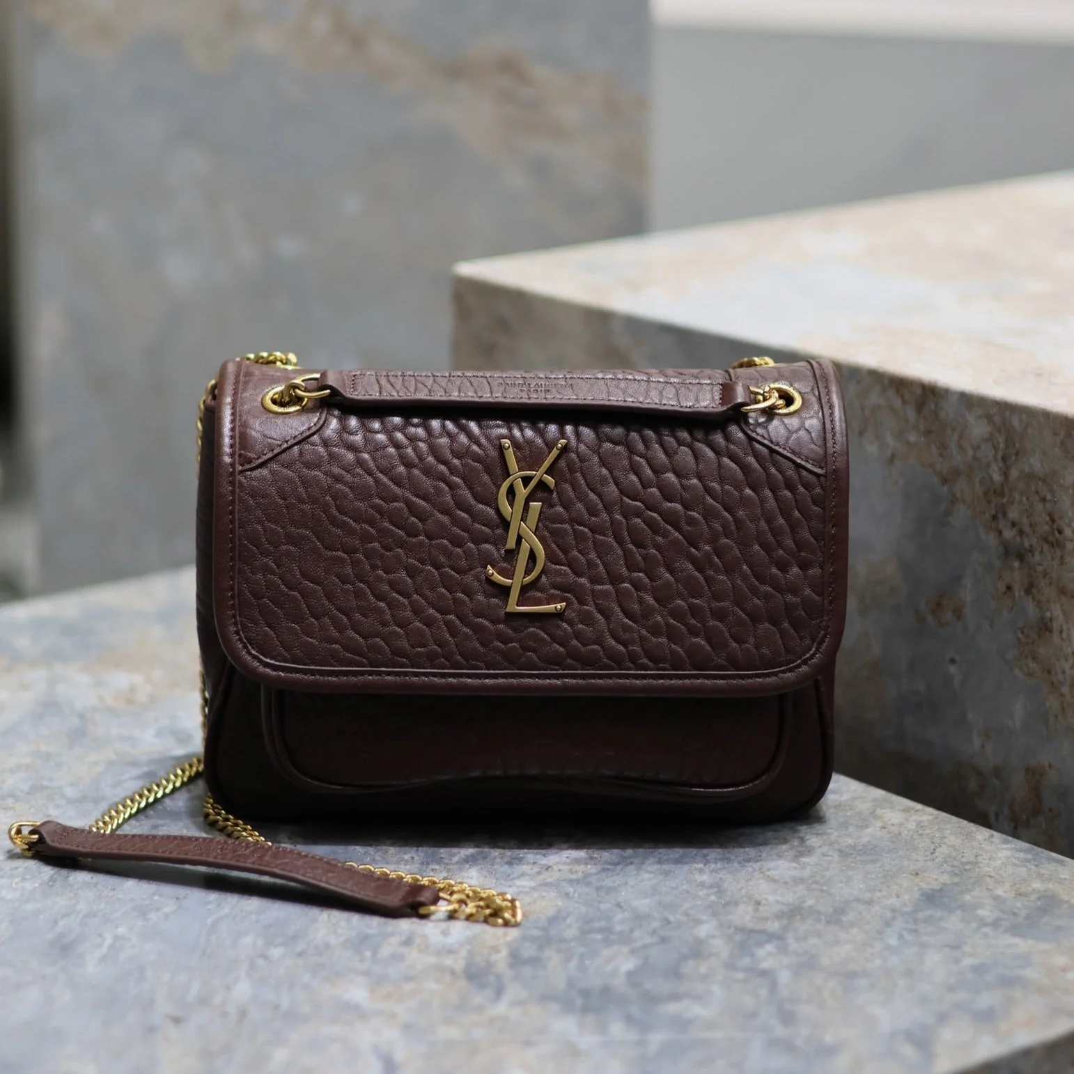 JAMIE POCHON 38 IN ARMY GREEN LAMBSKIN GOLD HARDWARE