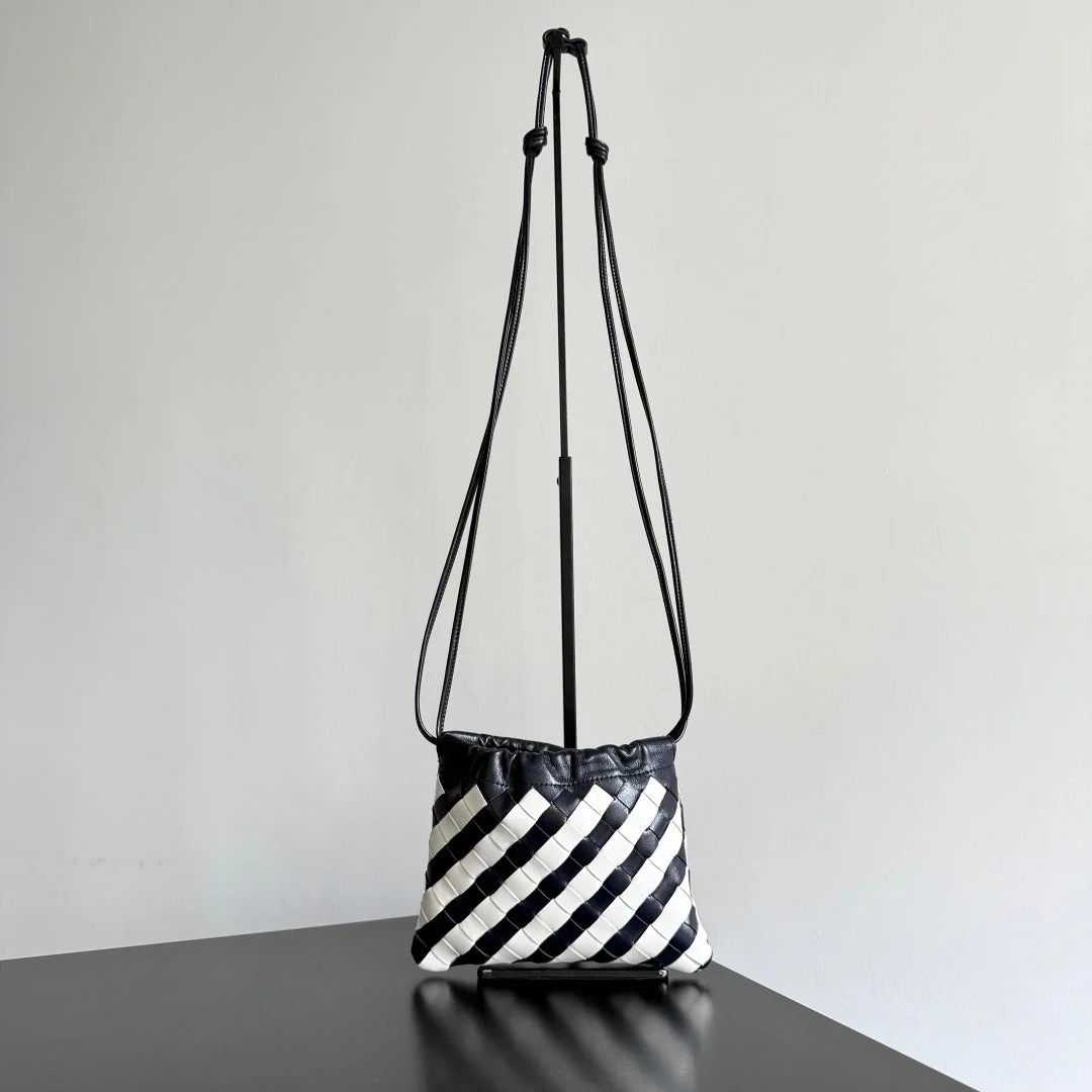 BOTTEGA VENETA 25S DUSTBAG 21 IN ZEBRA PATTERN CALFSKIN