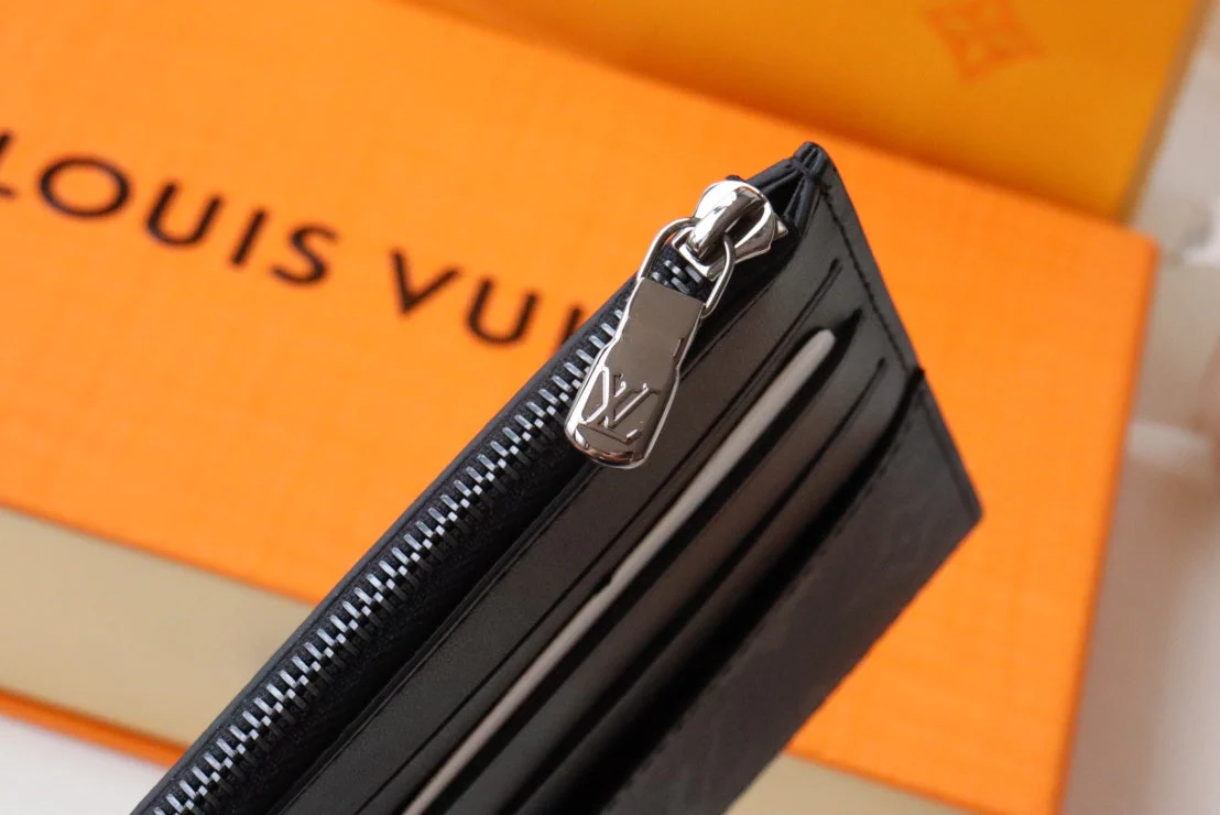 LV SLIM PURSE BLUE MONOGRAM CANVAS 20CM