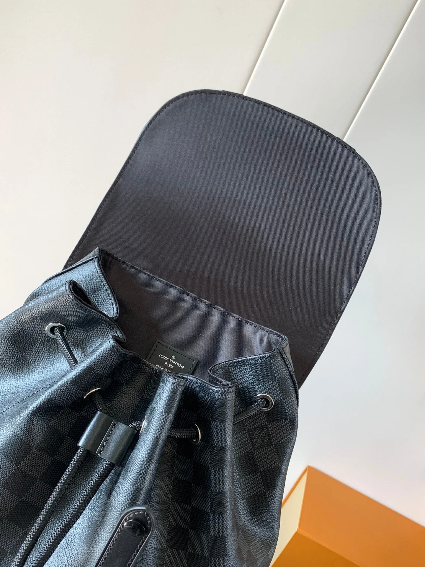 CHRISTOPHER MM BACKPACK 47 IN BLACK DAMIER GRAPHITE CANVAS