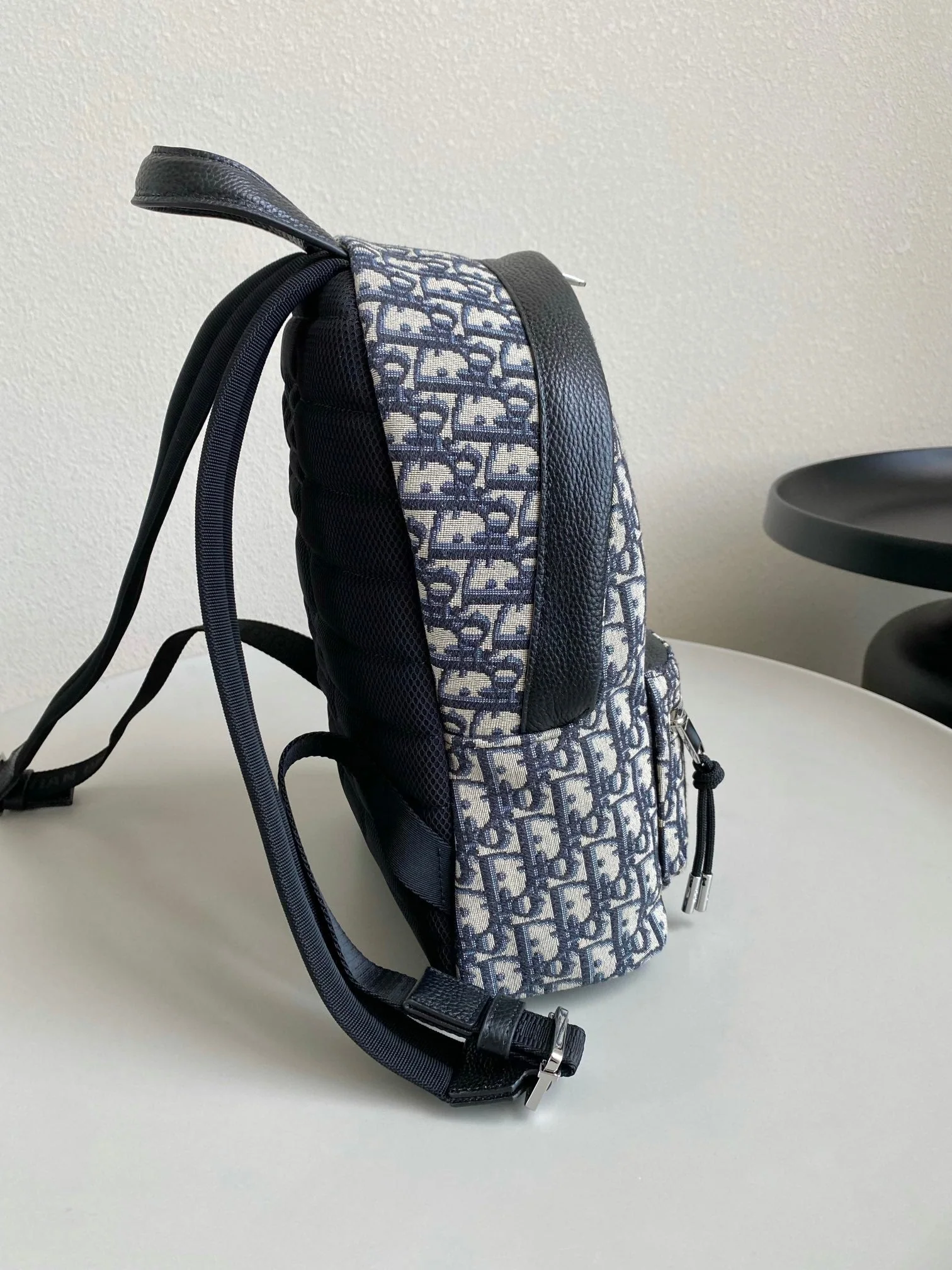 LARGE BACKPACK 42 BLUE OBLIQUE JACQUARD