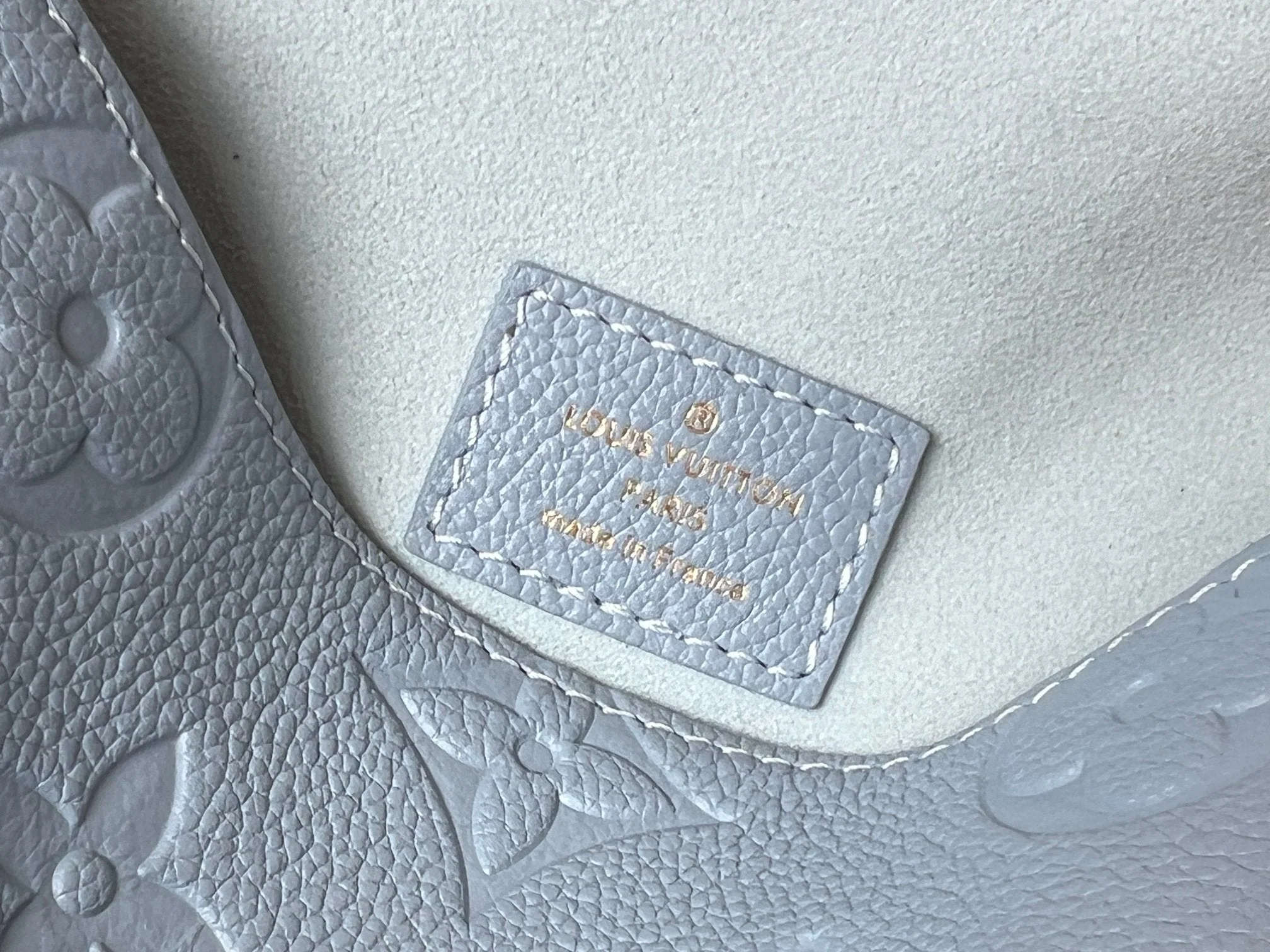LV 25S MINI NANO DIANE 19 IN BEAU BLUE MONOGRAM EMPREINTE LEATHER GOLD HARDWARE