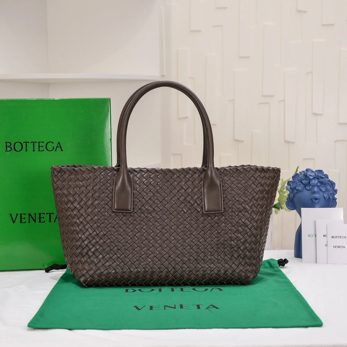 Large Cabat 45cm Chocolate Lambskin Ghw