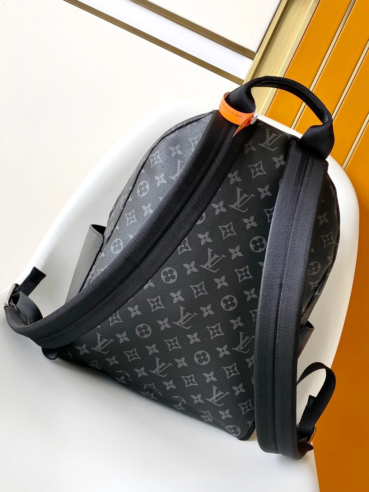 DISCOVERY BACKPACK 38 IN BLACK MONOGRAM ECLIPSE CANVAS AND TAURILLON