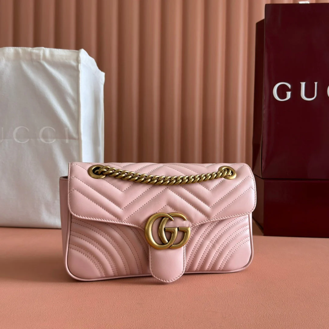 MEDIUM MARMONT MATELASSÉ 26 IN LIGHT PINK CALFSKIN