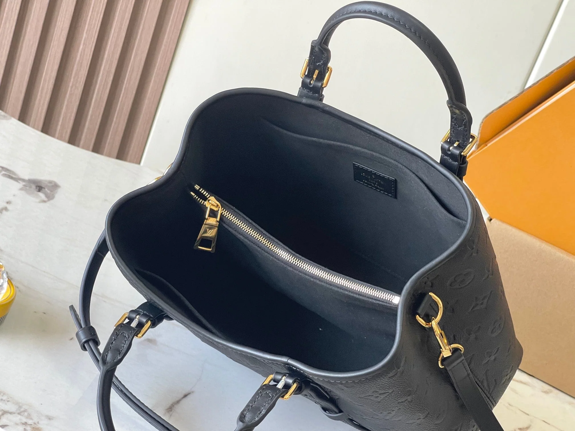 BABYLONE TOTE 31 IN BLACK MONOGRAM EMPREINTE LEATHER