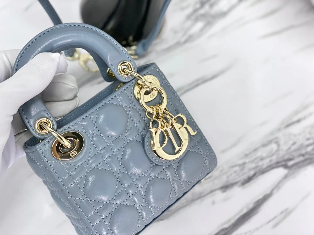 MICRO LADY 12 BAG IN BLUE SAPPHIRE LAMBSKIN