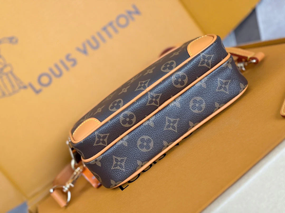 LV 25S TROCADERO MEDIUM MESSENGER BAG 25 IN BROWN MONOGRAM CANVAS GOLD HARDWARE