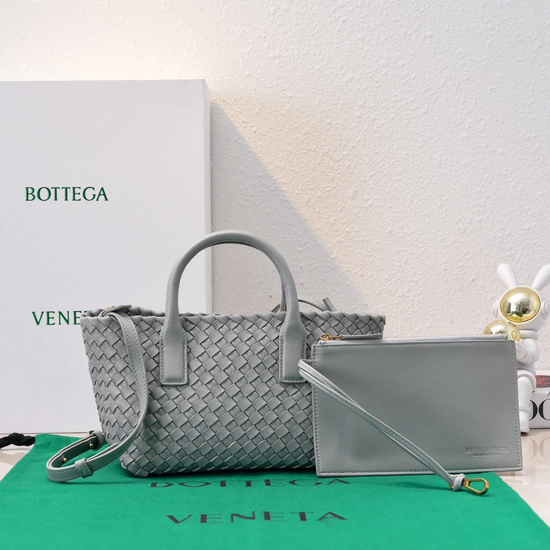 Mini Cabat 20cm Grey Lambskin Ghw