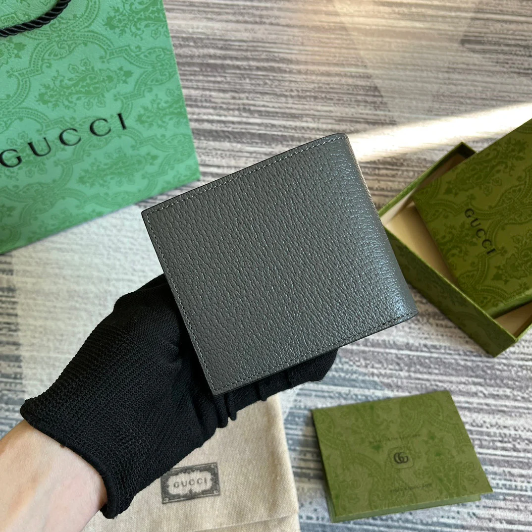 GG MARMONT 11 BIFOLD WALLET IN PENTER GREY CALFSKIN