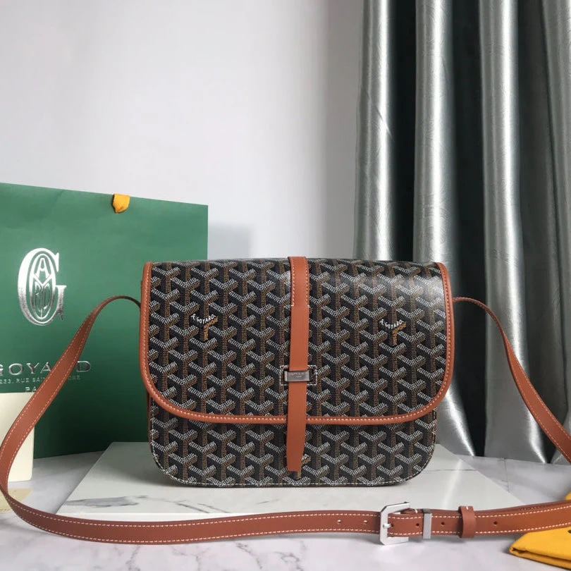 BELVEDERE MM BAG 28CM BLACK AND TAN CANVAS