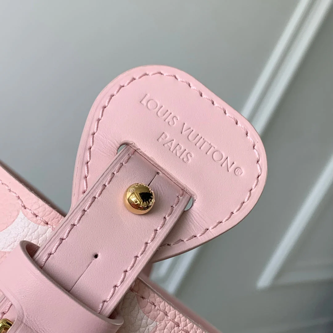 ALL IN BB BAG 18 IN QUARTZ PINK AND BEIGE EMBOSSED COWHIDE
