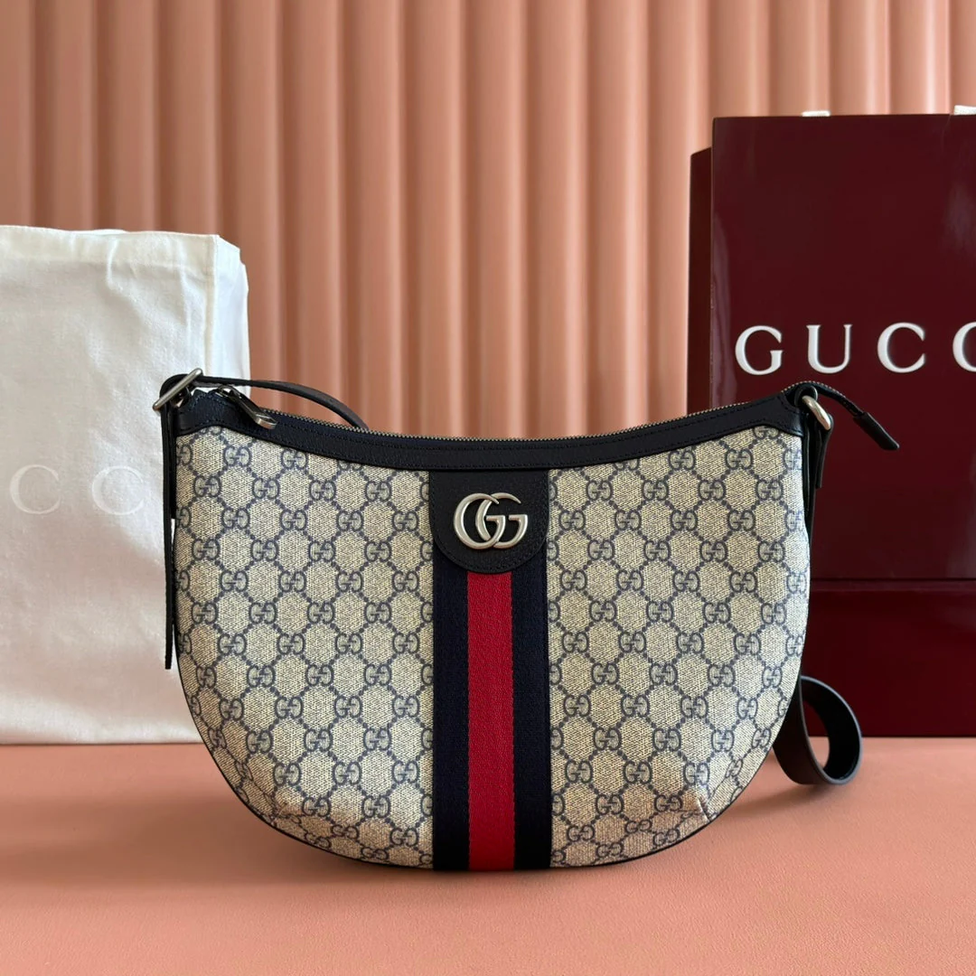 GG 25S EPILOGUE BAG 30 IN BEIGE AND BLACK CALFSKIN