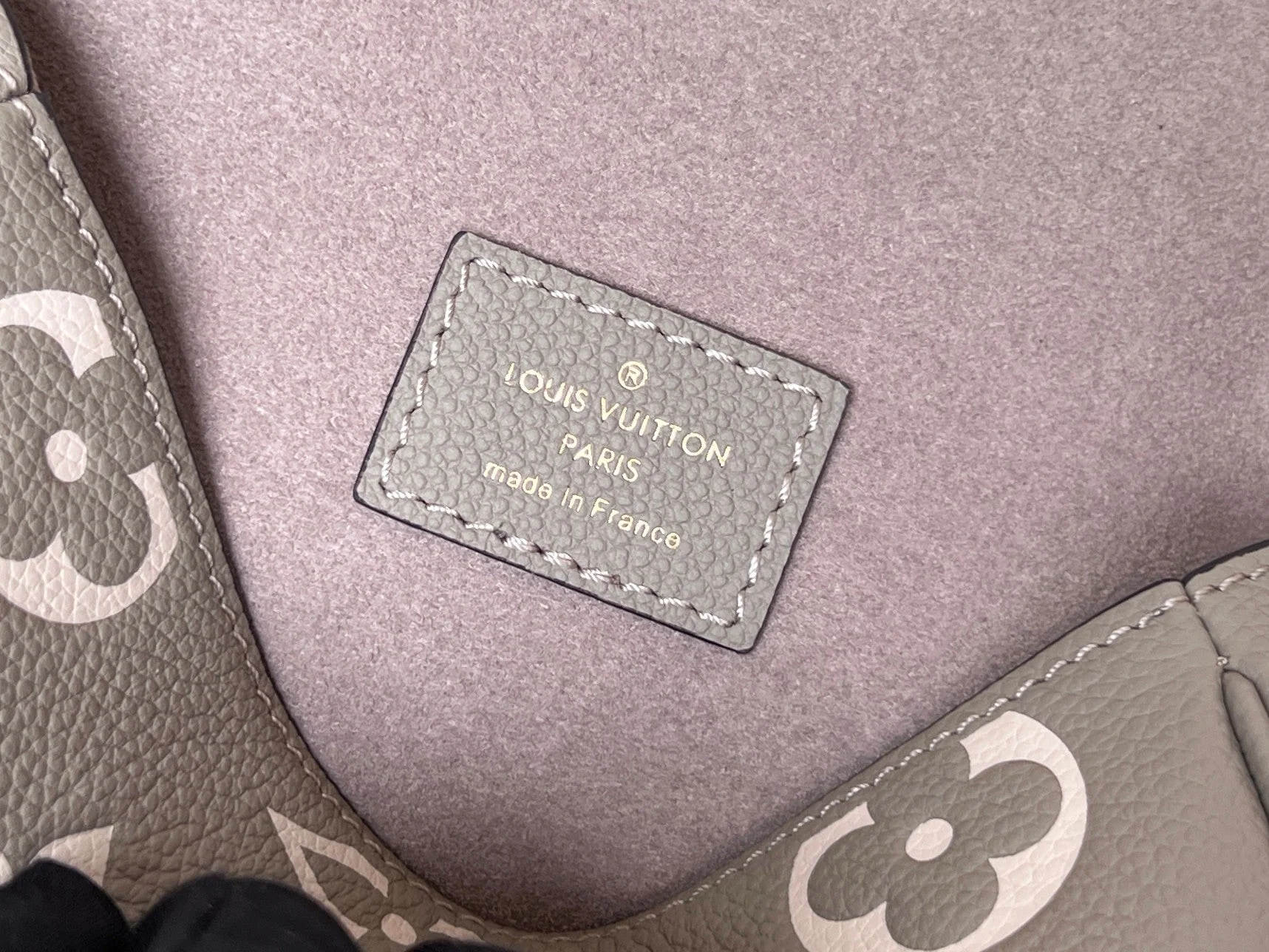 LV 25S MINI NANO DIANE 19 IN TOURTERELLE WHITE MONOGRAM EMPREINTE LEATHER GOLD HARDWARE