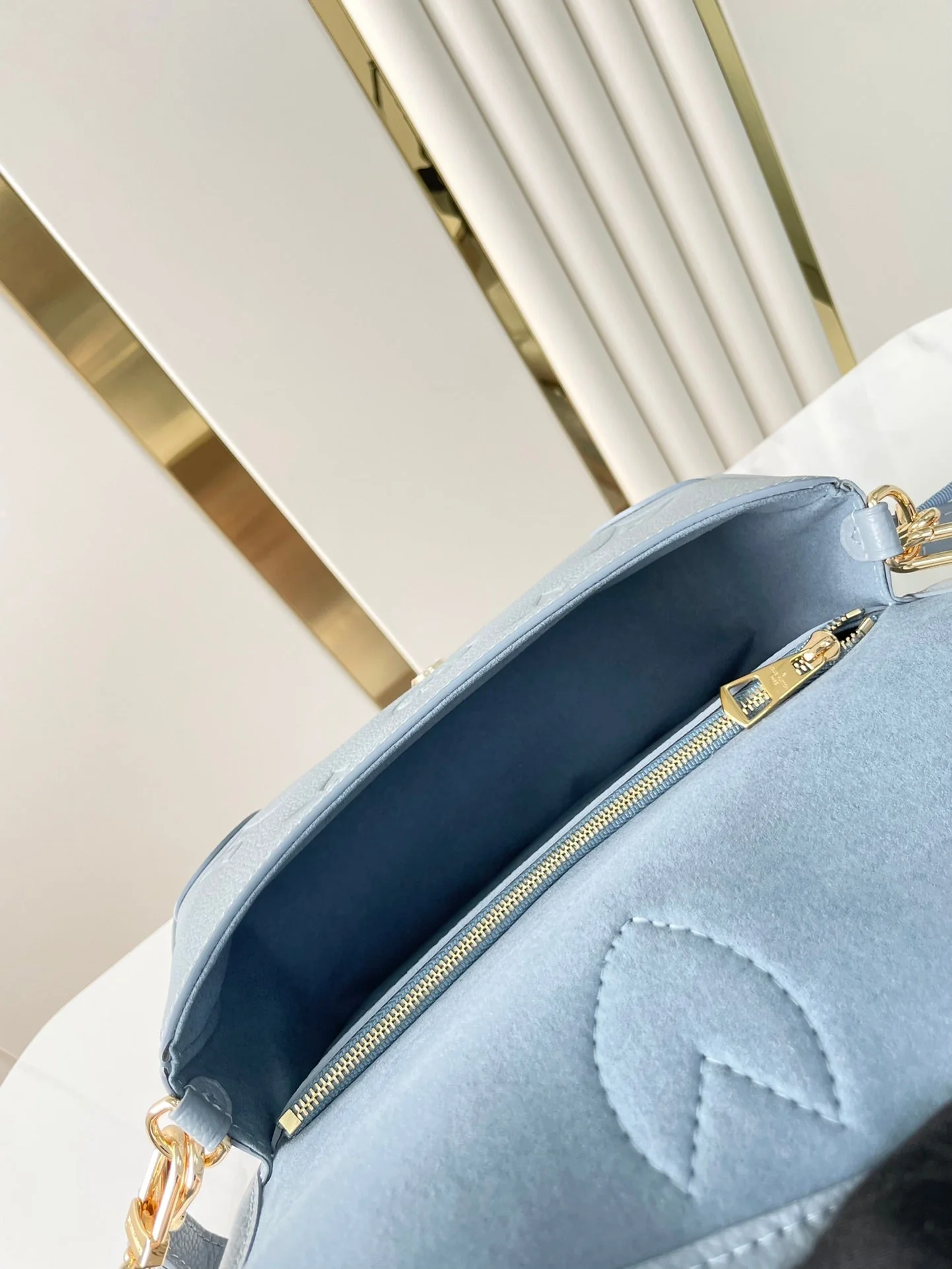 DIANE 23 IN BEAU BLUE MONOGRAM EMPREINTE LEATHER