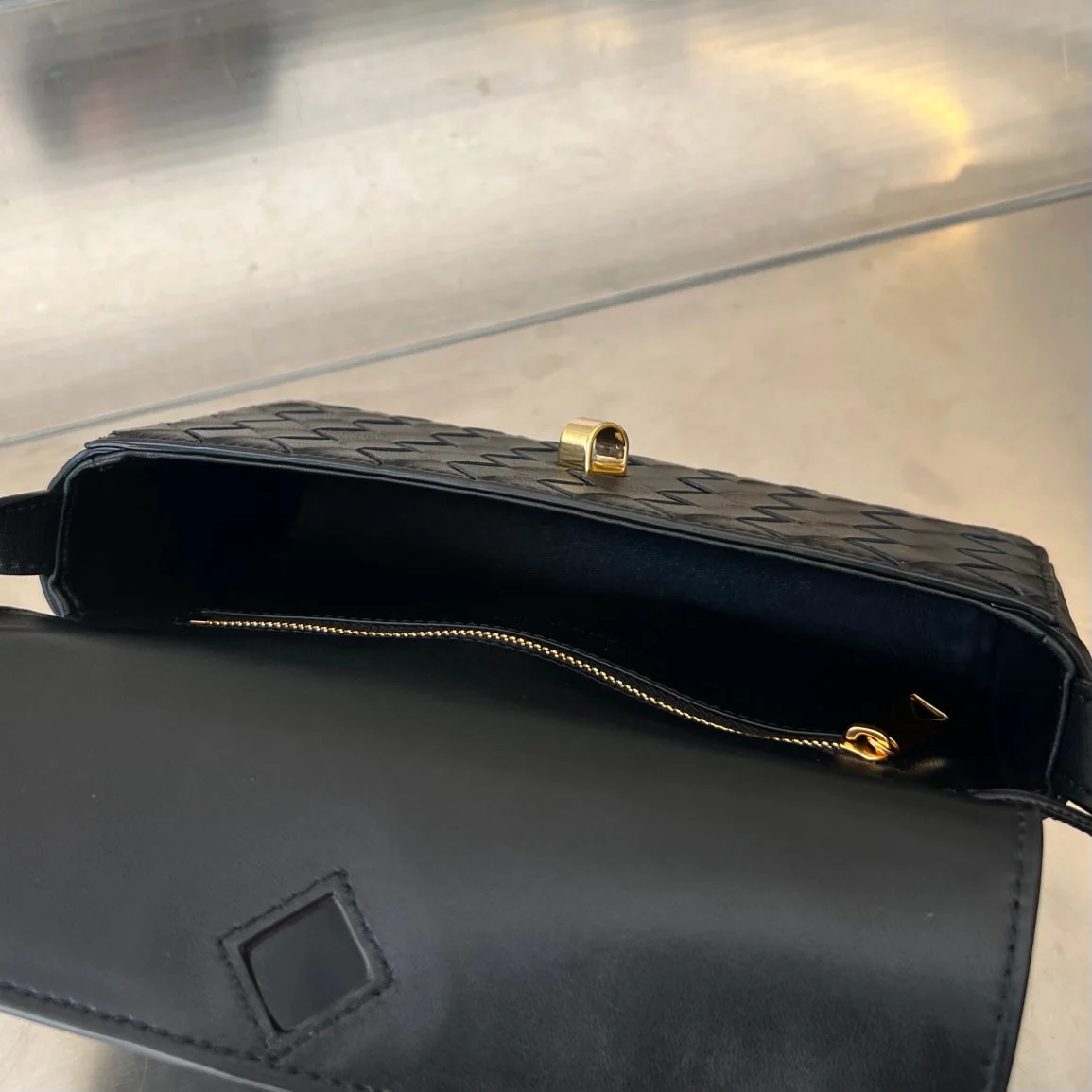ANDIAMO 21 IN BLACK LAMBSKIN