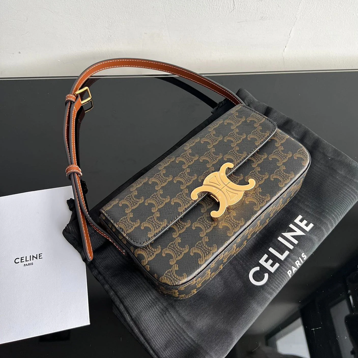 TRIOMPHE 20 TAN CALFSKIN