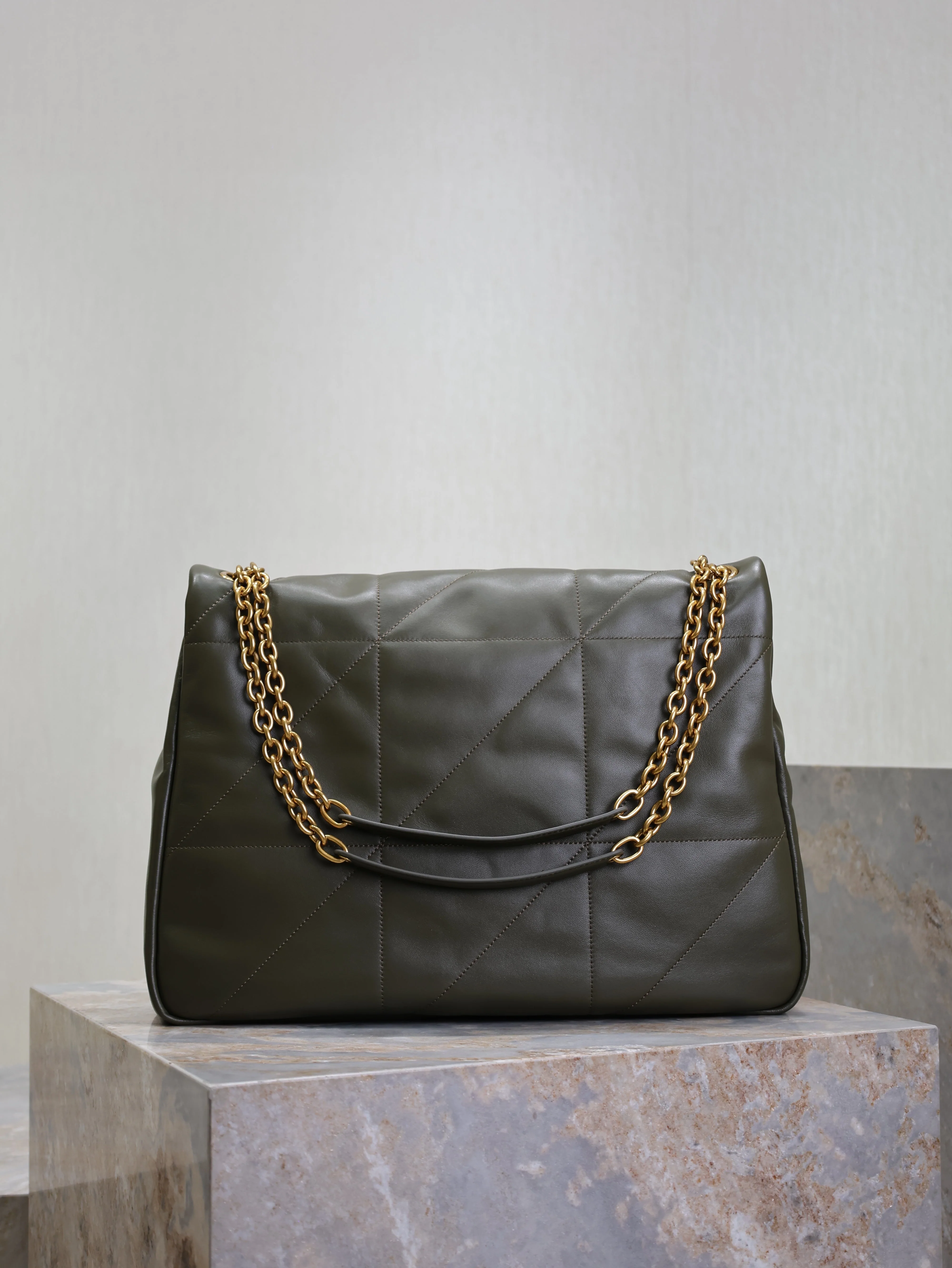 YSL 25S LARGE JAMIE 43 IN LIGHT MUSK LAMBSKIN GOLD HARDWRE
