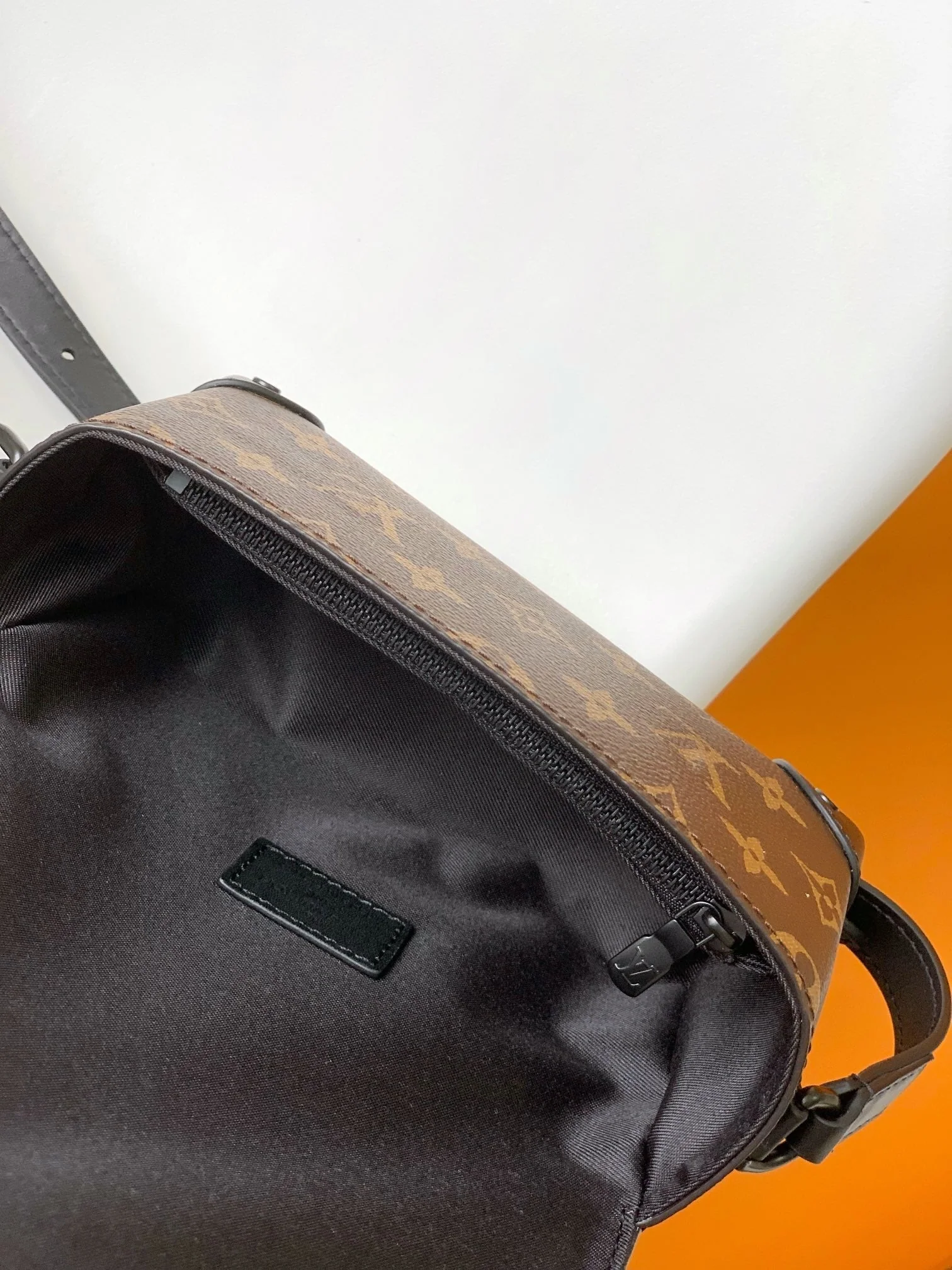LV 25S STEAMER BAG 18 IN BROWN MONOGRAM MACASSAR CANVAS AND CALFSKIN