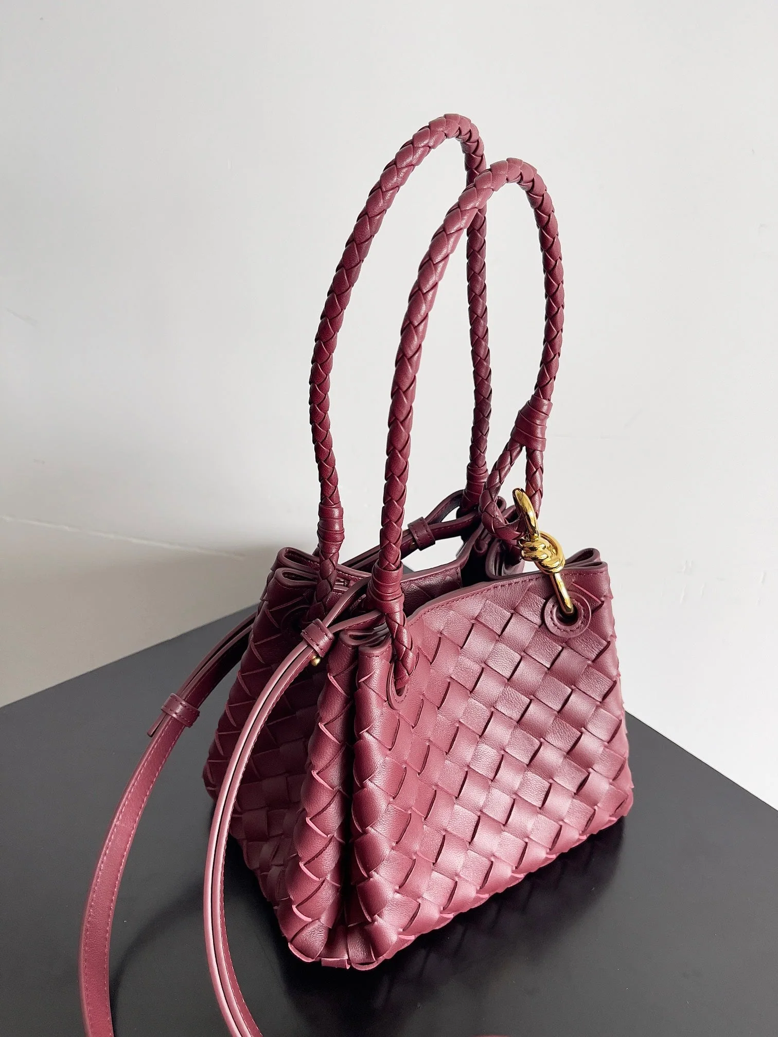 BV Small Parachute 21 Burgundy Lambskin Ghw