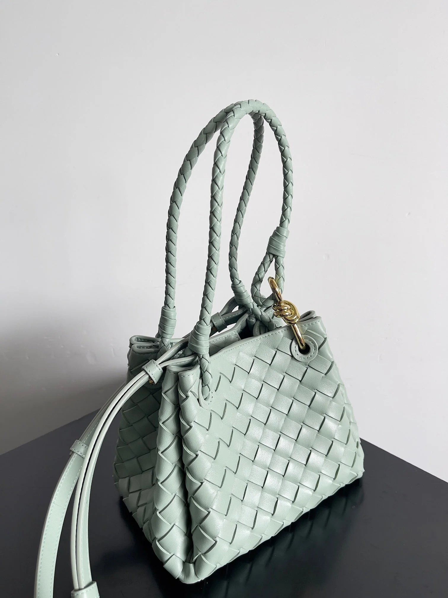 BV Small Parachute 21 Seafoam Lambskin Ghw
