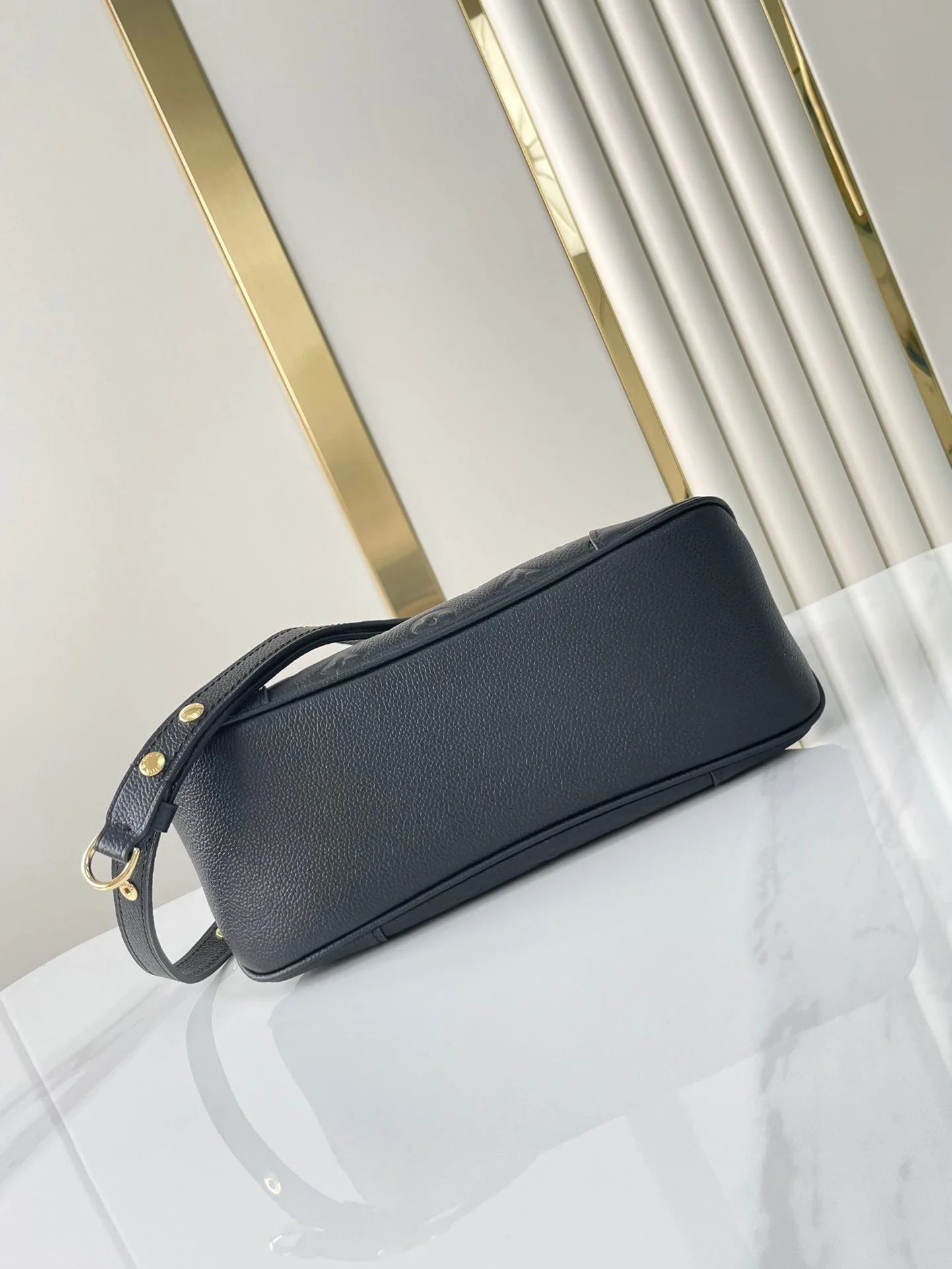 BOULOGNE 29 IN BLACK MONOGRAM EMPREINTE LEATHER GOLD HARDWARE