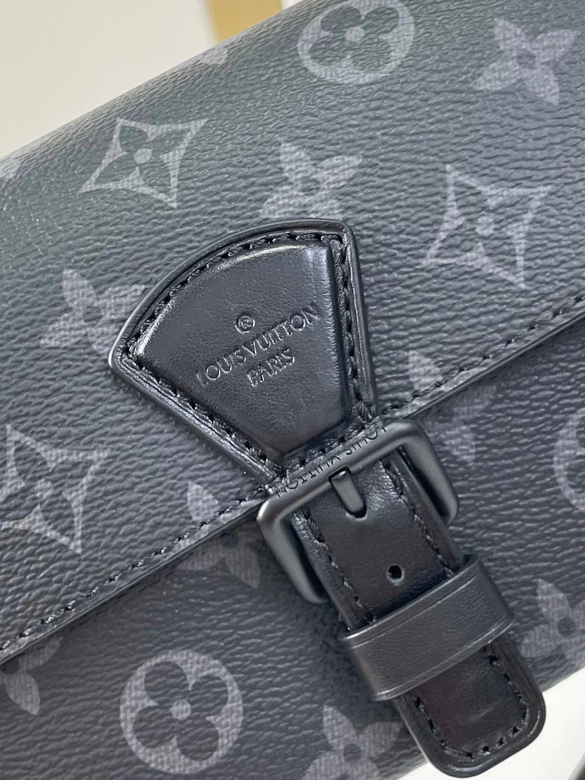 MONTSOURIS WEARABLE WALLET 22 IN GUN METAL MONOGRAM ECLIPSE CANVAS