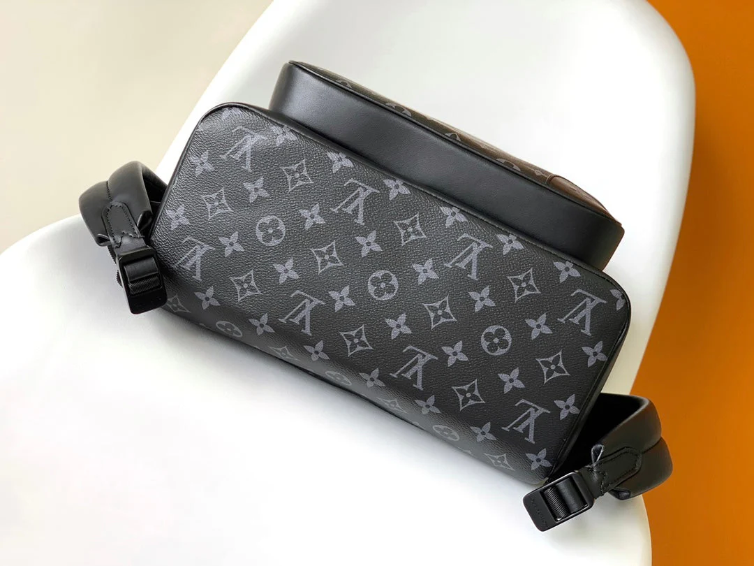 DISCOVERY BACKPACK 41 IN BLACK MONOGRAM MACASSAR CANVAS AND CALFSKIN