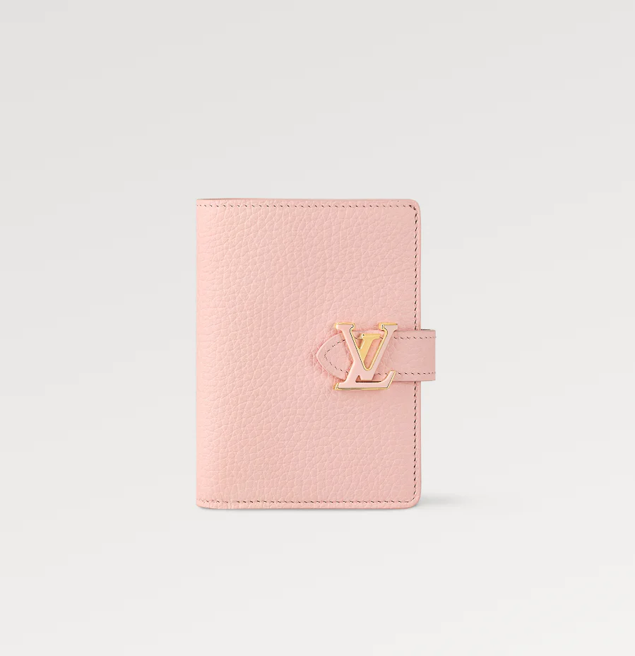 VERTICAL COMPACT WALLET PINK CAPUCINES