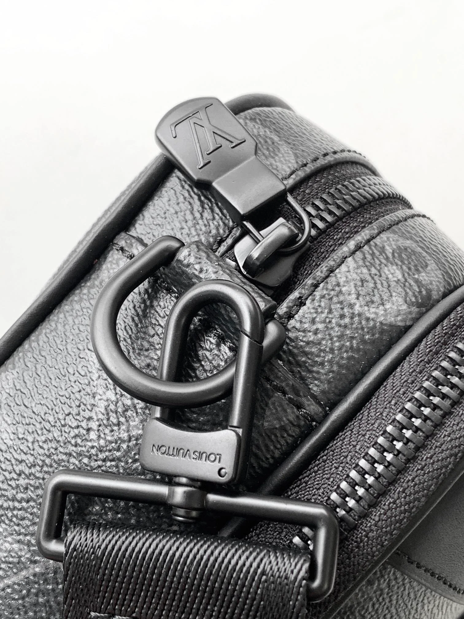 NANO ALPHA BAG 24 IN BLACK MONOGRAM ECLIPSE CANVAS AND COWHIDE