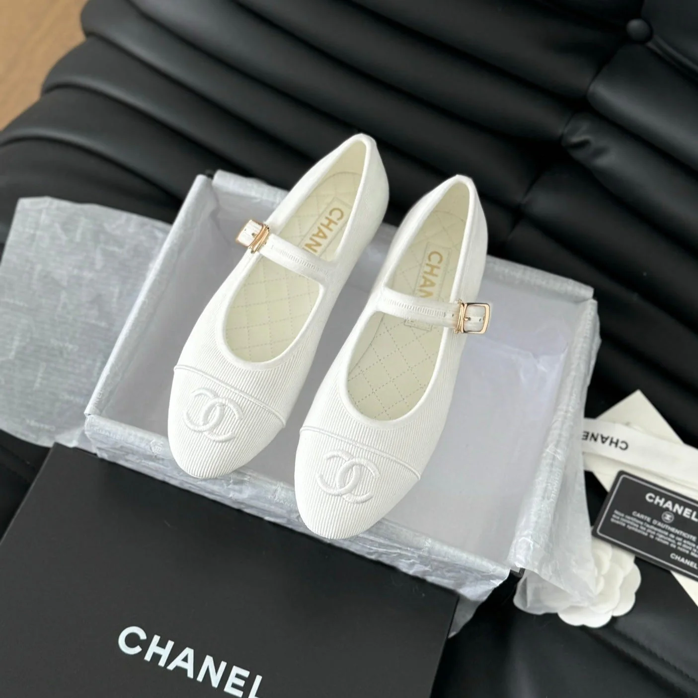 MARY JANE SHOES WHITE CORDUROY TWILL FABRIC