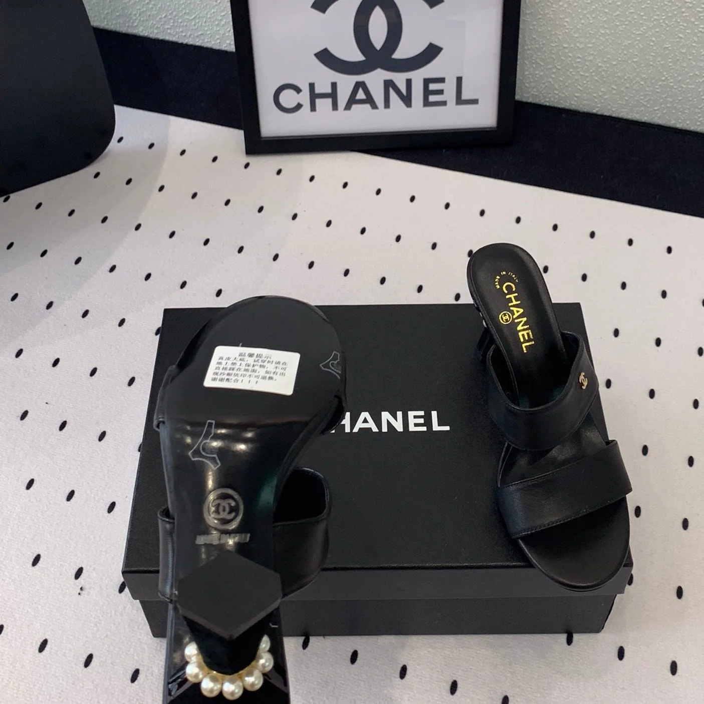 MULES black 1 LAMBSKIN