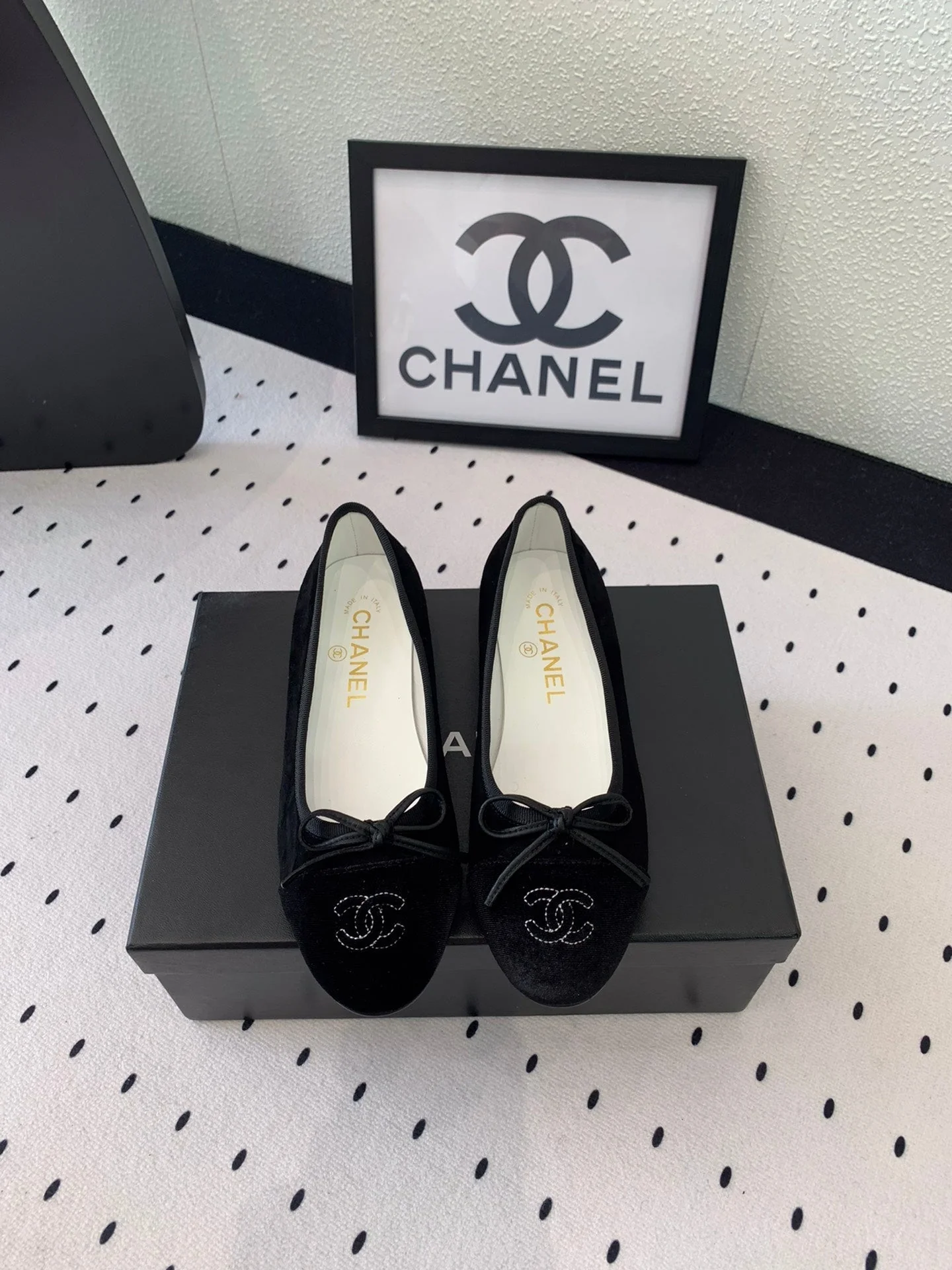 BALLET FLAT BLACK VELVET