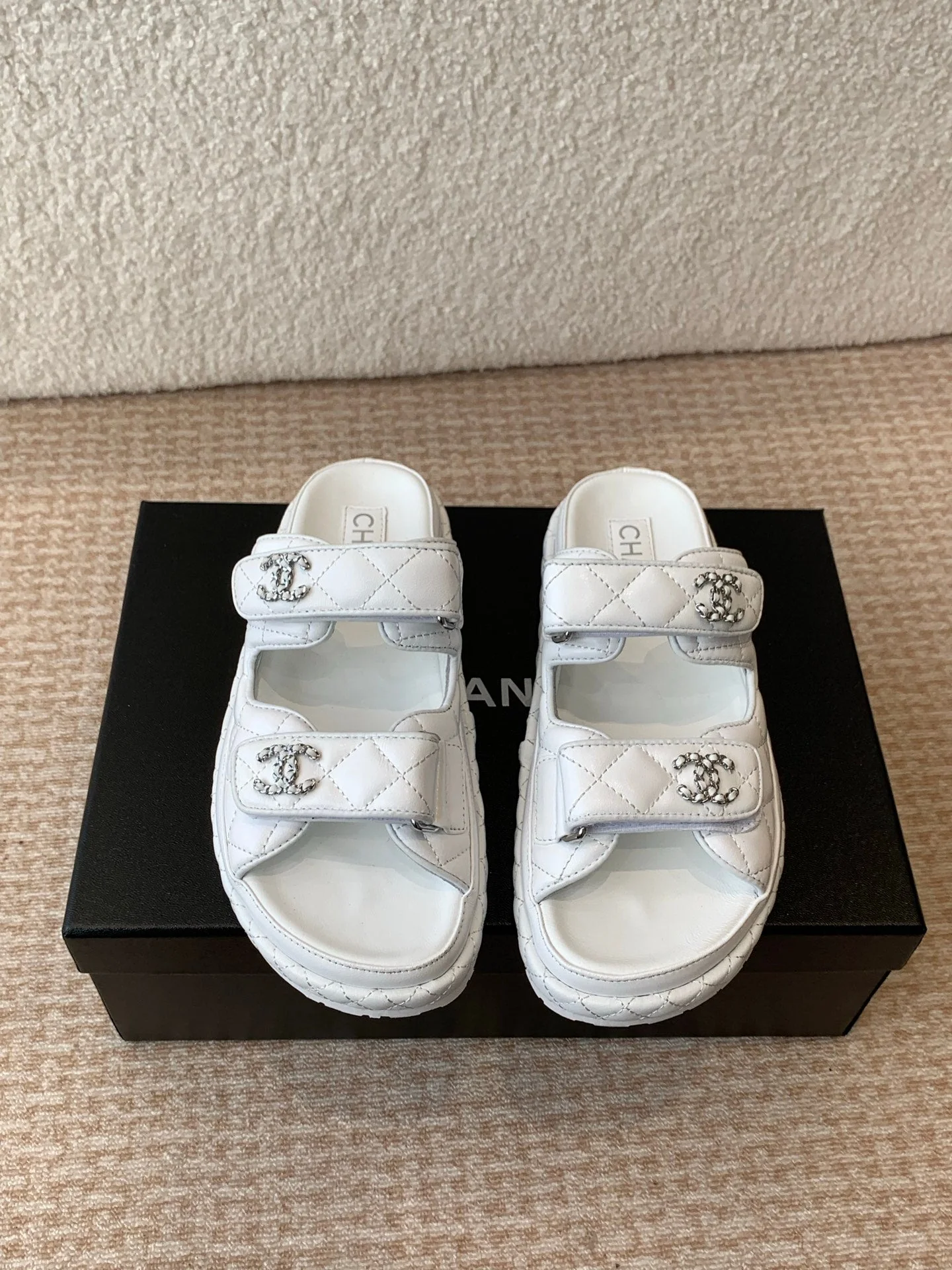 DAD SANDAL IN WHITE CALFSKIN MULE