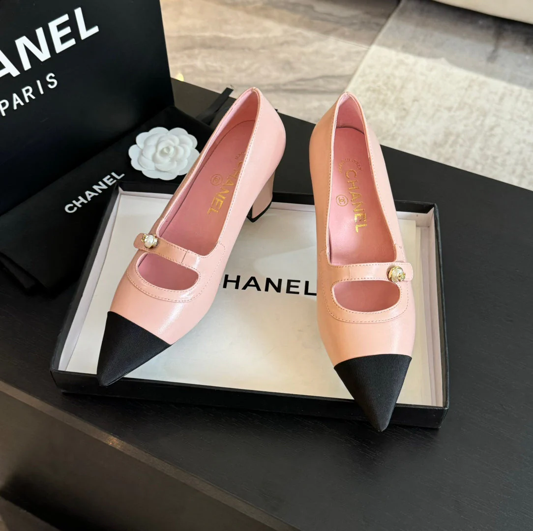 Double C WOMEN'S SHOES SPIRIT TOE Light Pink Lambskin